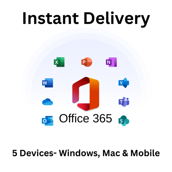 Office 365 Professional Plus – 5 Devices PC/MAC/Android